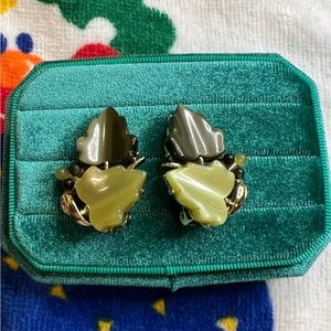 Vintage Coro Clip on Flower Earrings